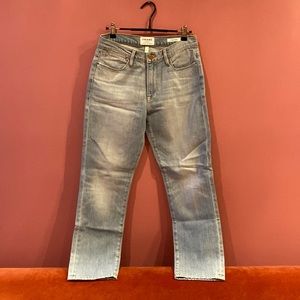 Frame Le High Straight Blue Jeans